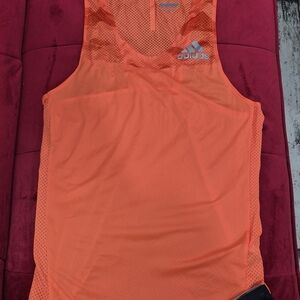 Adidas Orange Sleeveless Blouse